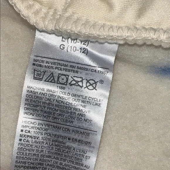 Old Navy Cream Fleece Jacket with Blue and Green Lightning - Picture 8 of 9